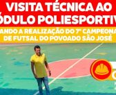 VISITA TÉCNICA AO MÓDULO POLIESPORTIVO DO POVOADO SÃO JOSÉ VISANDO A REALIZAÇÃO DO 7º CAMPEONATO DE FUTSAL