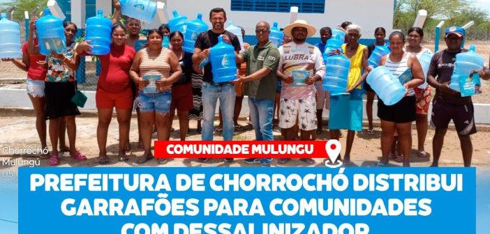 PROGRAMA ÁGUA DOCE REALIZA ENTREGA DE GARRAFÕES NAS COMUNIDADES DO MULUNGU E SÍTIO DOS BAHIAS
