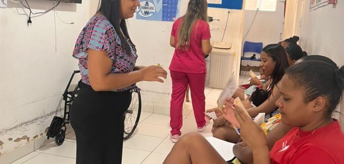 SECRETARIA DE SAÚDE REALIZA UMA SALA DE ESPERA EM ALUSÃO AO DIA S DE MOBILIZAÇÃO CONTRA SARAMPO E A RUBÉOLA