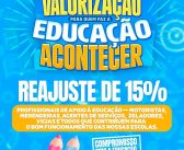 REAJUSTE INÉDITO: PREFEITURA DE CHORROCHÓ CONCEDE 15% DE AUMENTO AOS PROFISSIONAIS DE APOIO DA EDUCAÇÃO