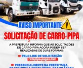 AVISO IMPORTANTE À POPULAÇÃO CHORROCHOENSE