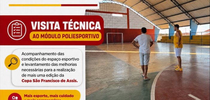 VISITA TÉCNICA AO MÓDULO POLIESPORTIVO NO DISTRITO DE BARRA DO TARRACHIL
