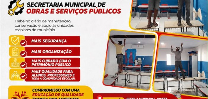 CUIDAR DAS ESCOLAS É CUIDAR DO FUTURO DA EDUCAÇÃO DO NOSSO MUNICÍPIO DE CHORROCHÓ-BA